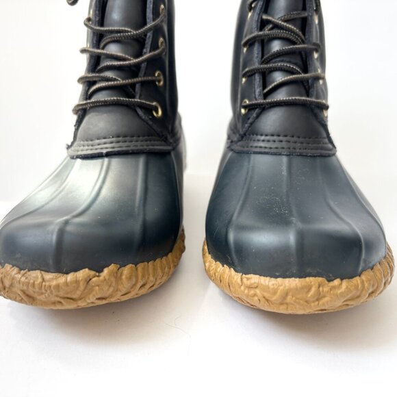 Tommy Hilfiger Lace Up Rubber Sole Lace Up Russel Rain Ankle Boots - Sz 8 - Picture 5 of 16